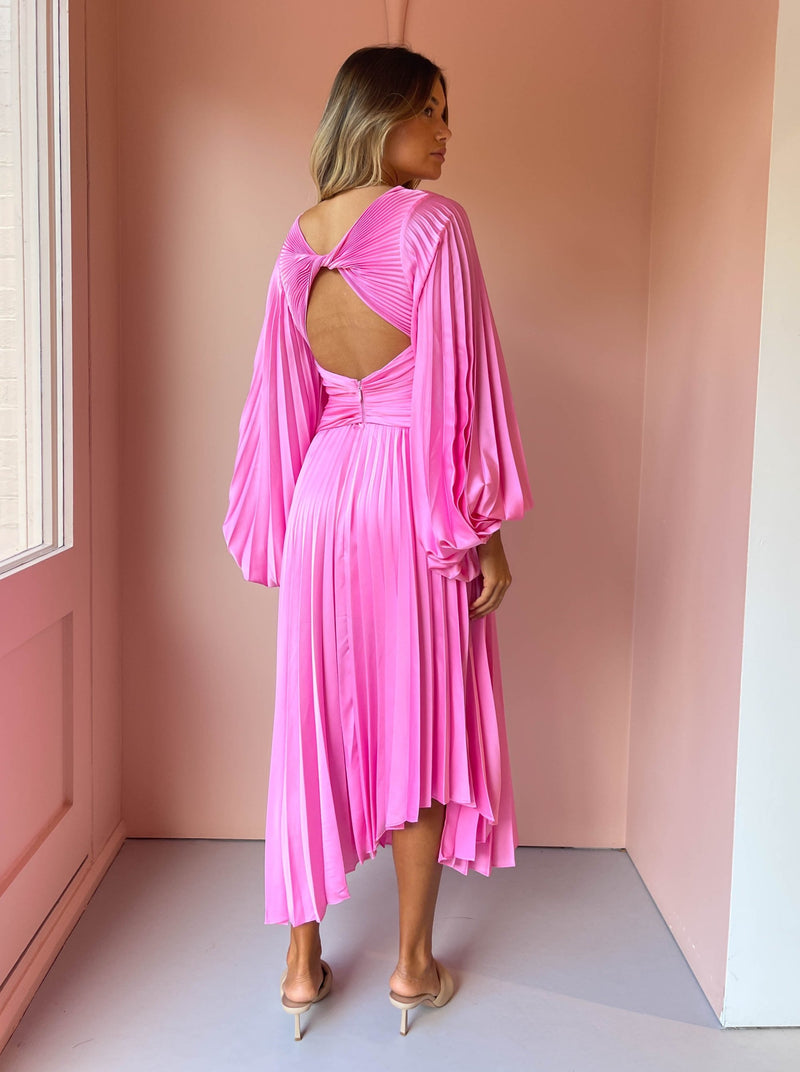 Acler Palms Midi Dress | Confetti Pink – the style squad