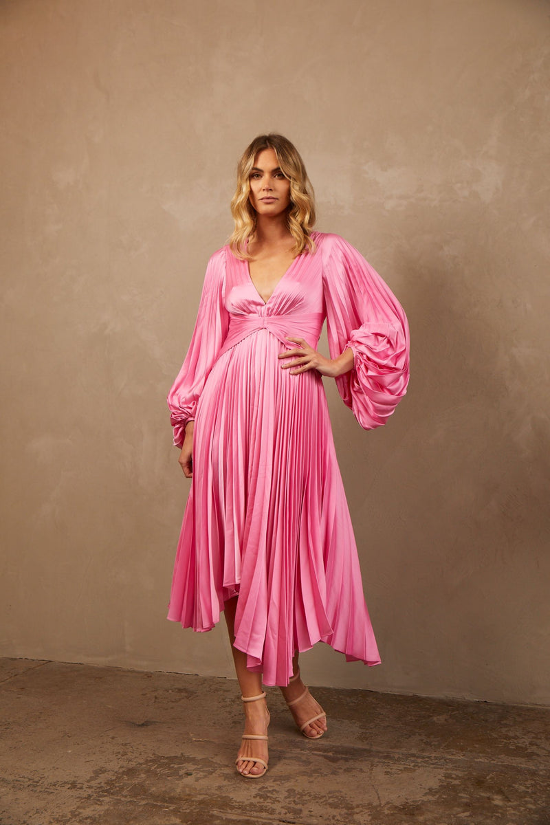 Acler Palms Midi Dress | Confetti Pink