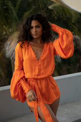 Rat & Boa Harlequin Dress | Orange