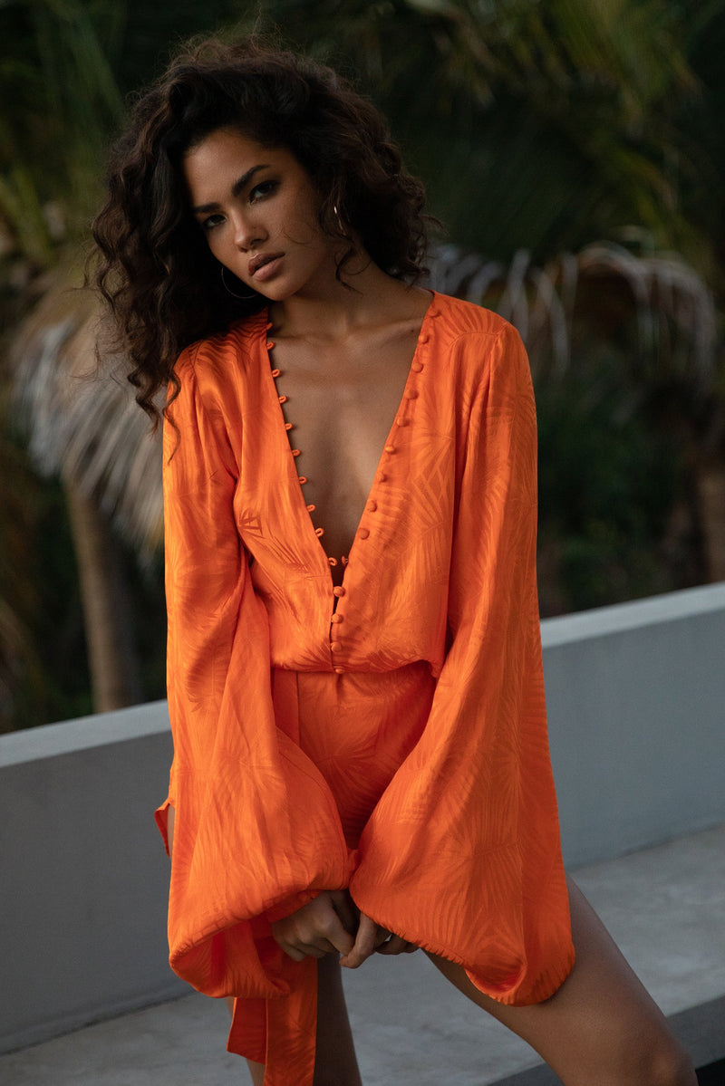 Rat & Boa Harlequin Dress | Orange