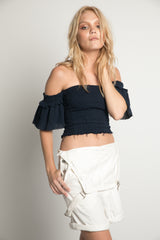 Rue Stiic High noon nervada top in navy