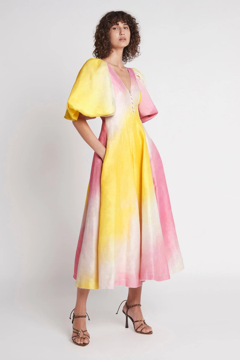 Aje Cloud Burst Midi Dress