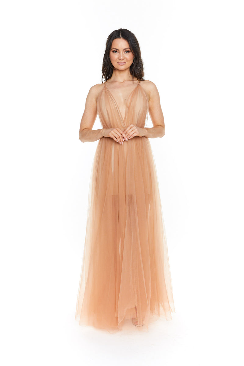 Lexi Amalie Dress | Apricot Cream-