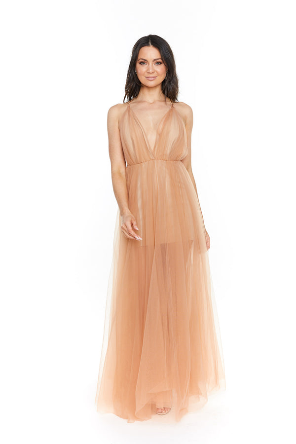 Lexi Amalie Dress | Apricot Cream-