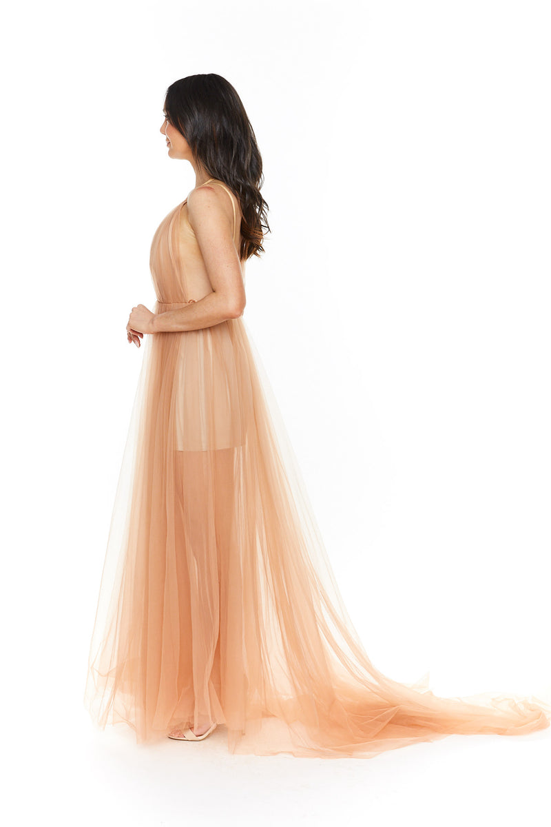 Lexi Amalie Dress | Apricot Cream-