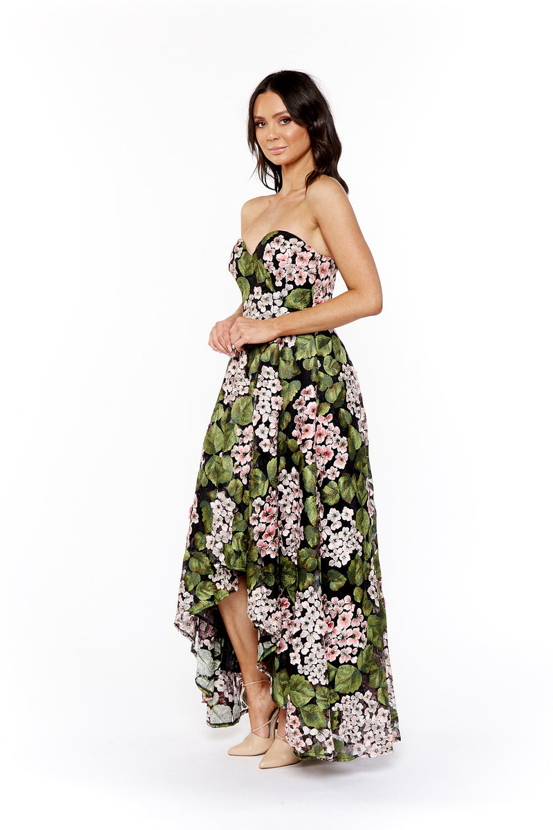 Grace & Hart Aperol Strapless Gown-