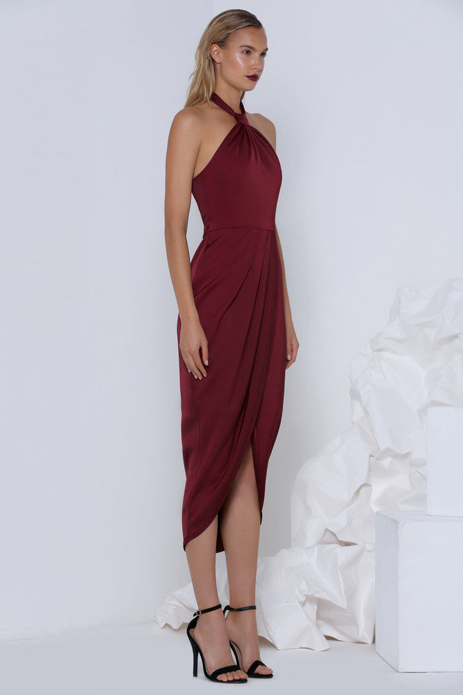Premonition Designs Pinot Cocktail Dress in wine