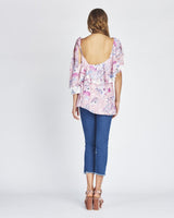 We Are Kindred - Alessandra Ruffle Blouse in Monet Bloom