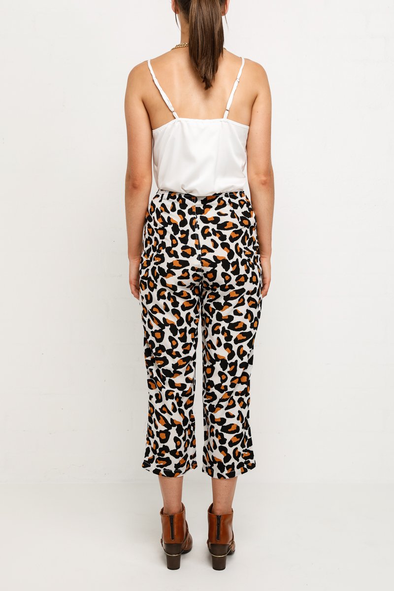 Spencer High Waisted Leopard Print Cullotes