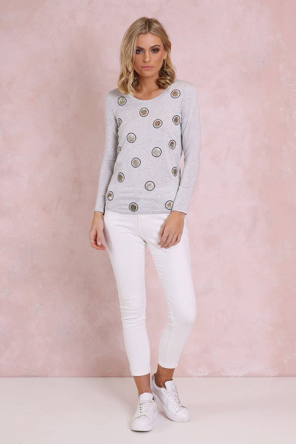 Madison Square Spotlight top in Grey