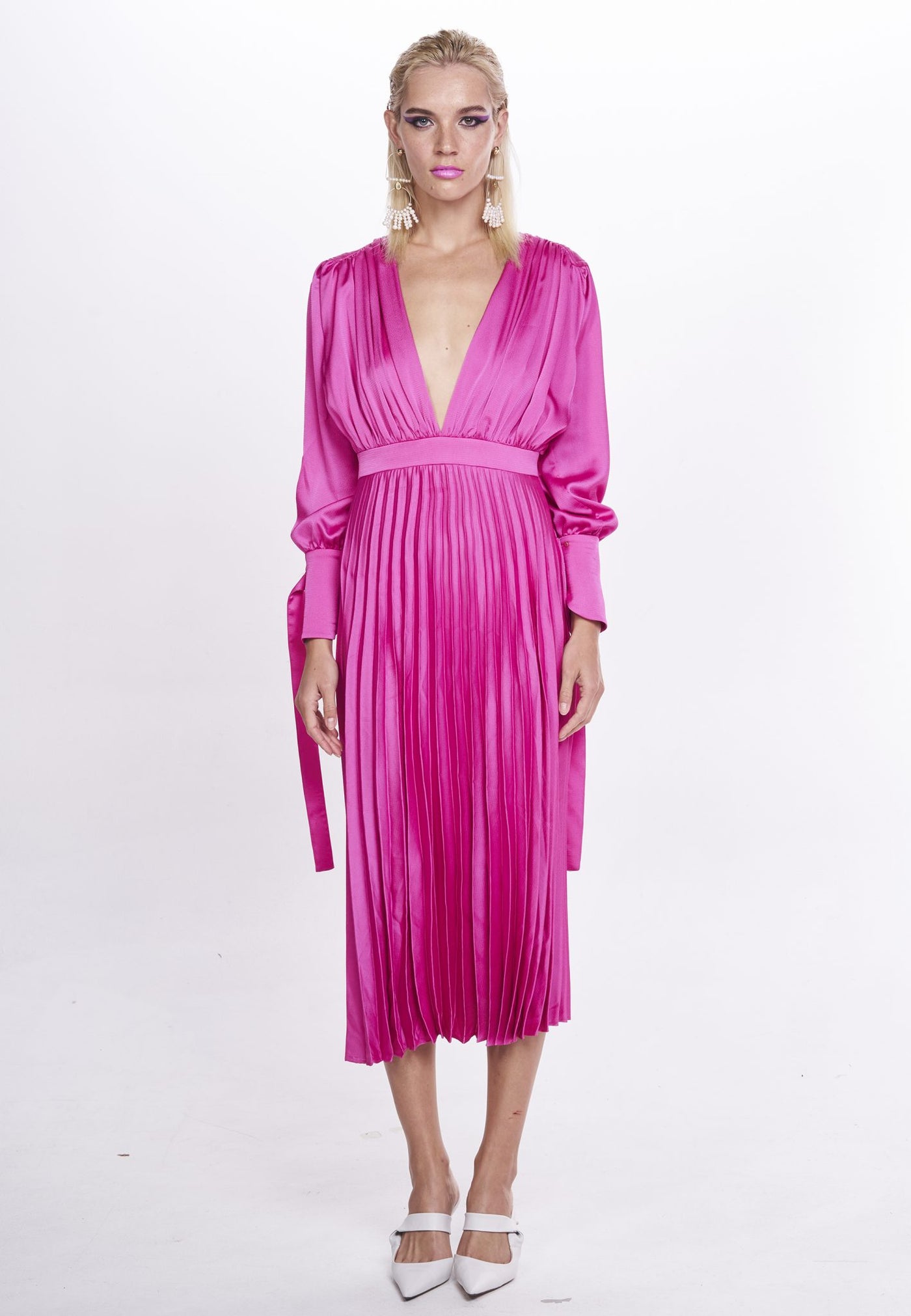 nicola finetti pink dress Nicola Finetti Eliana Dress Cerise The Style Squad Dress Hire – the style  squad